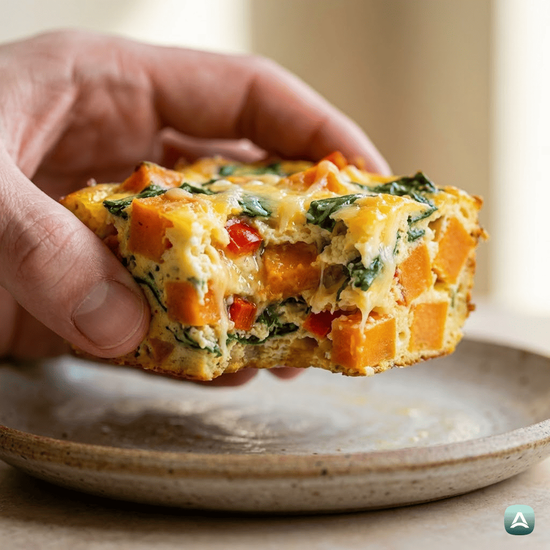 SI_Recipes_JajčnaZloženkaSSladkimKrompirjemInŠpinačo_2