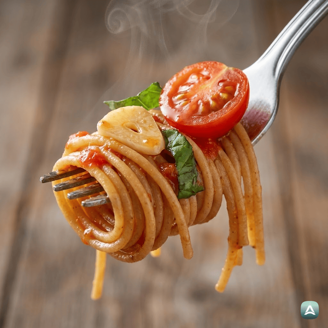 SI_Recipes_ŠpagetiSSvežoParadižnikovoOmako,BazilikoInČesnom_2