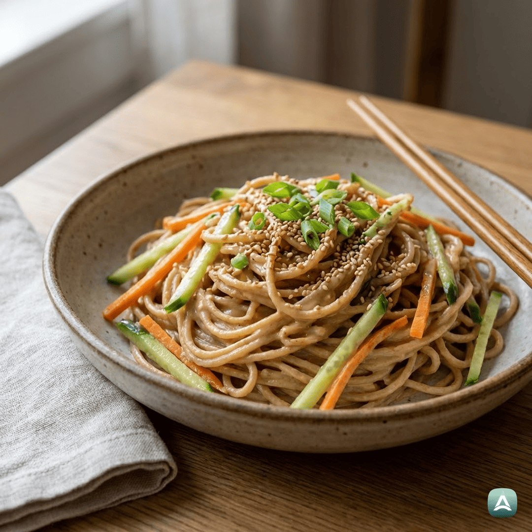 SI_Recipes_KremniPolnozrnatiRezanciSSezamovimPrelivomInHrustljavoZelenjavo_1