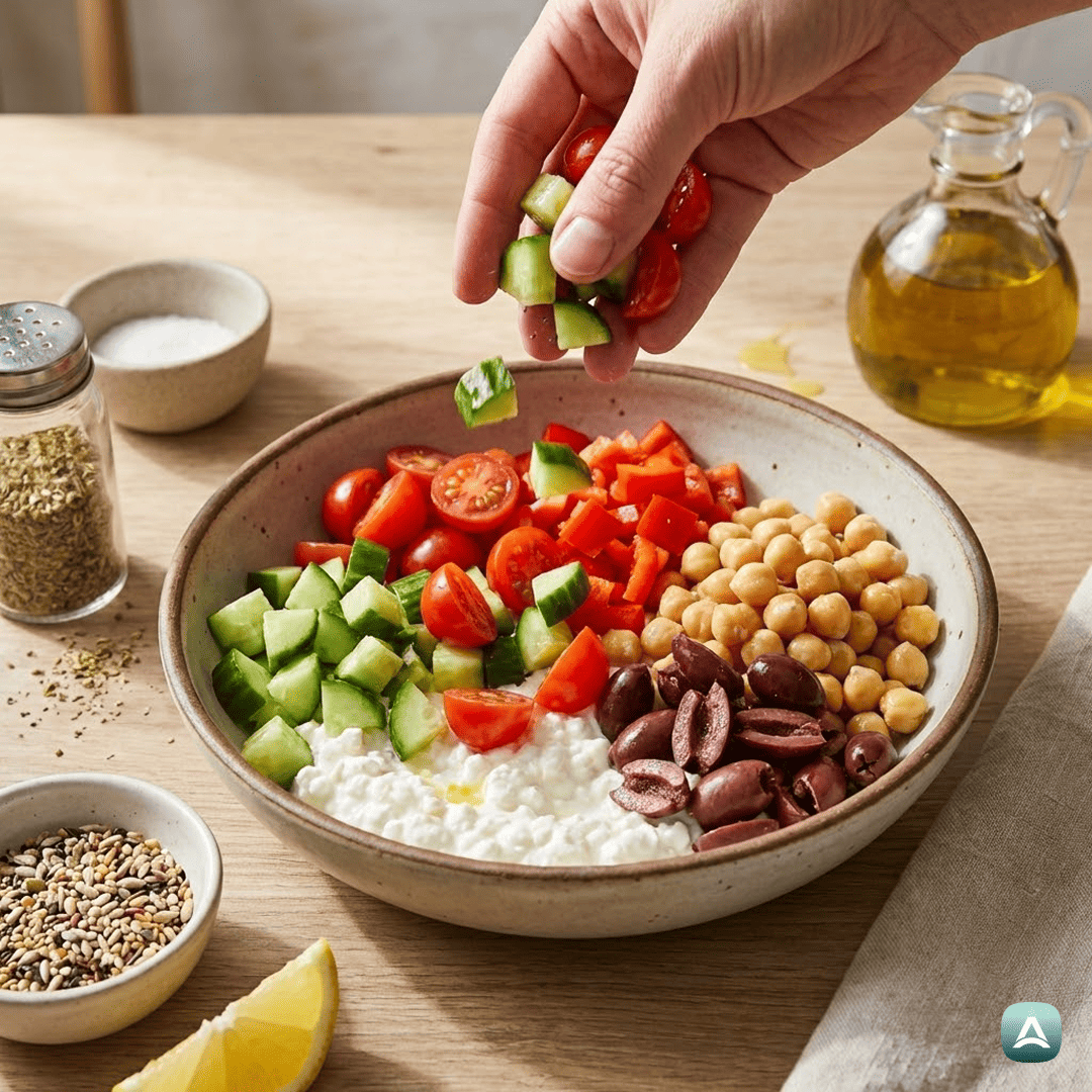 SI_Recipes_SredozemskaSkledaSSkuto,HrustljavoZelenjavoInČičeriko_5
