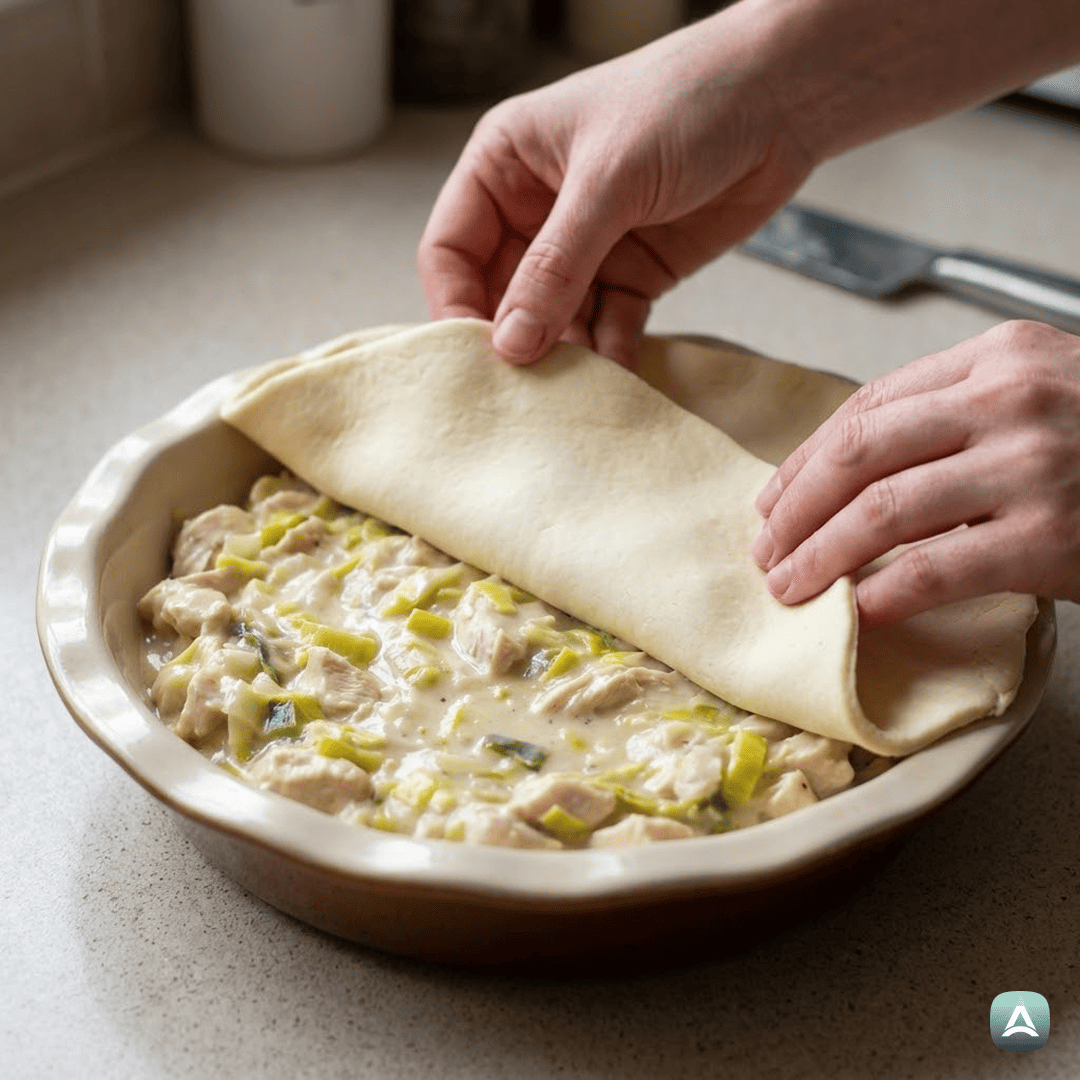 SI_Recipes_HrustljavaPorovaPitaSPiščancemInGorčičnoOmako_5