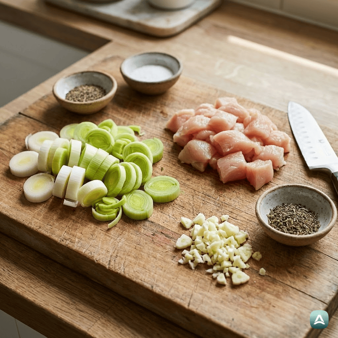 SI_Recipes_HrustljavaPorovaPitaSPiščancemInGorčičnoOmako_3