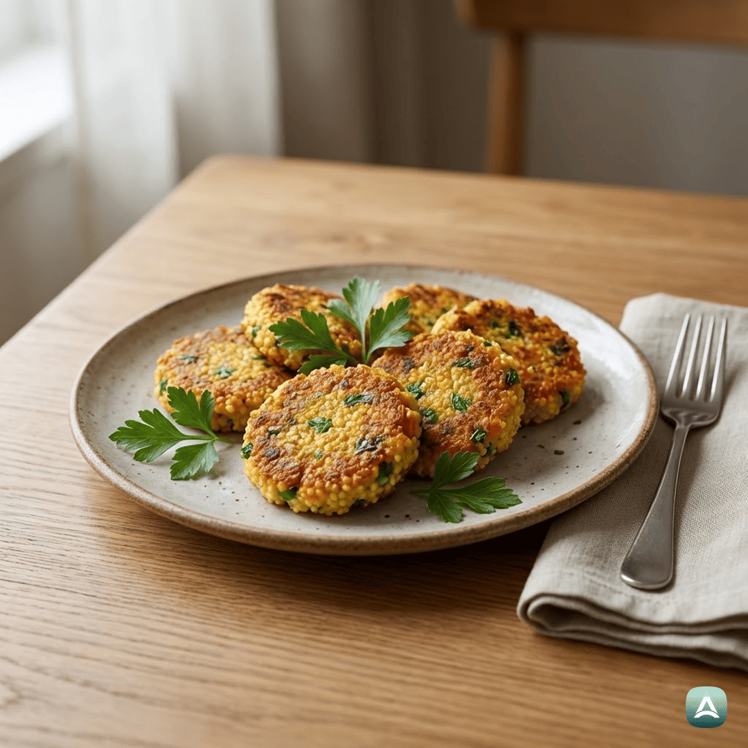 SI_Recipes_HrustljaviPolpetiIzProseneKašeZNaribanoZelenjavoInMediteranskimiZelišči_1