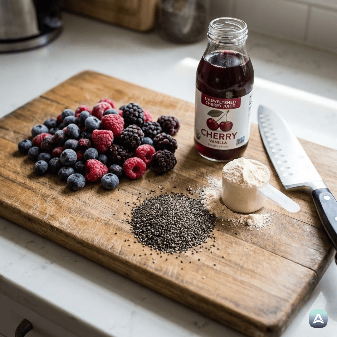 SI_Recipes_BeljakovinskiPudingZGozdnimiSadeži,ChiaSemeniInVanilijevoKremo_3