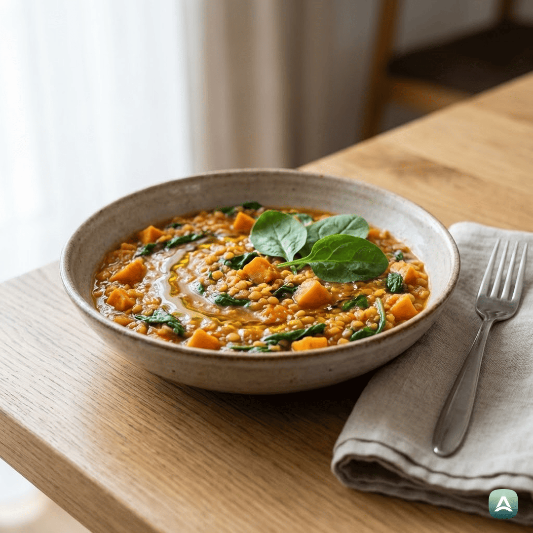 SI_Recipes_LečinaEnolončnicaSSladkimKrompirjemInMladoŠpinačo_1