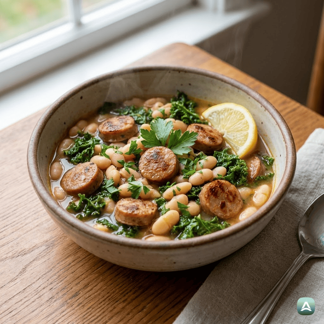 SI_Recipes_EnolončnicaZOhrovtom,BelimFižolomInPerutninskoKlobasico_1