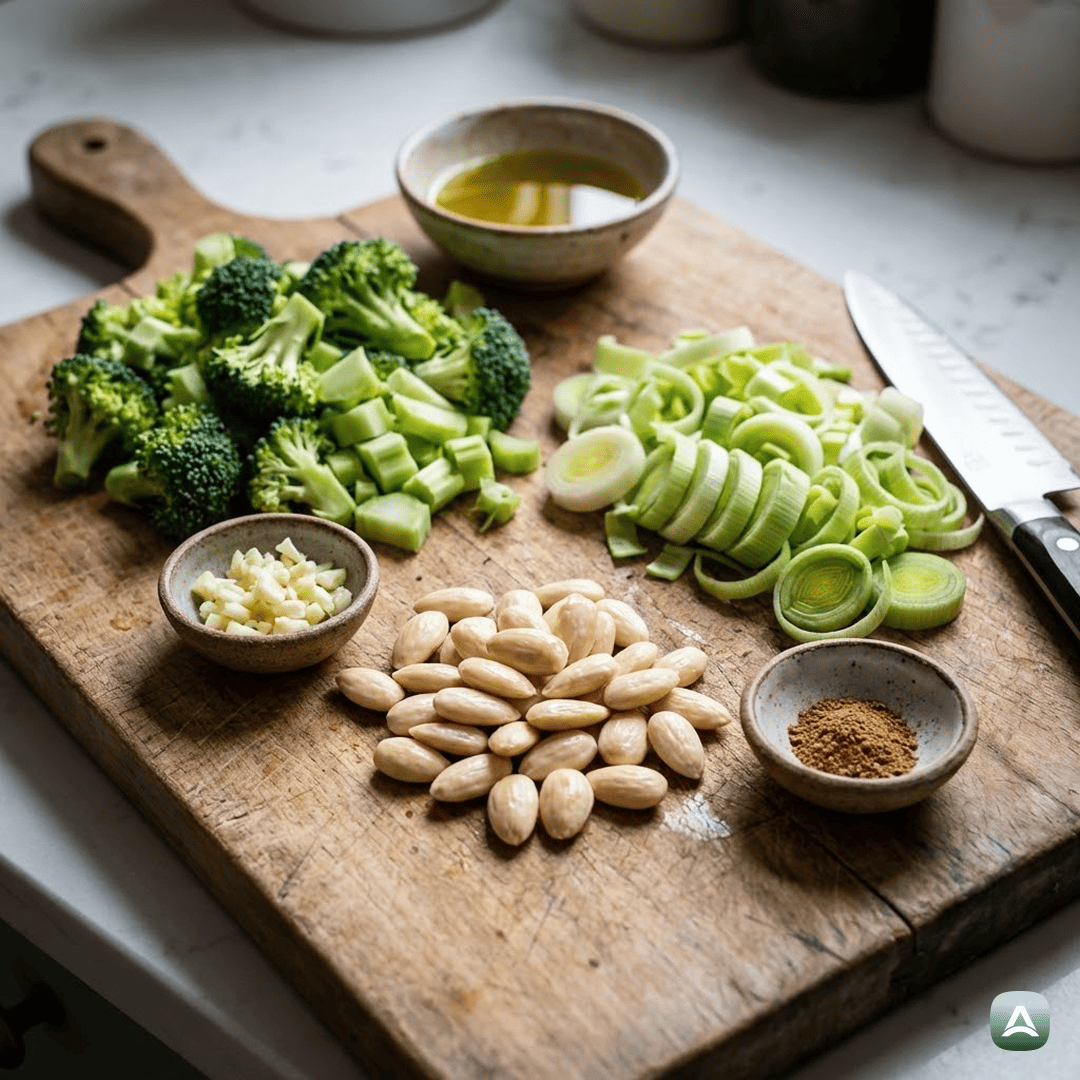 SI_Recipes_KremnaBrokolijevaJuhaSPraženimiMandljiInPorom_3