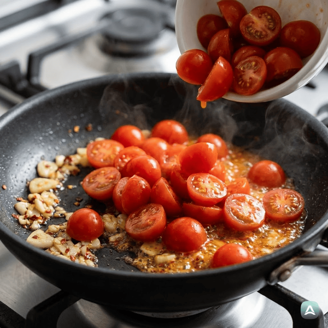 SI_Recipes_PolnozrnatiŠpagetiSPečenimiJajčevci,ParadižnikomInKremnoRikoto_5