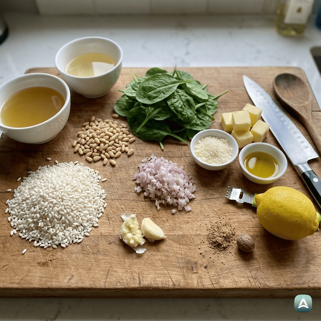 SI_Recipes_PopolnaKremnaRižotaSŠpinačo,PraženimiPinjolamiInLimoninoLupinico_3