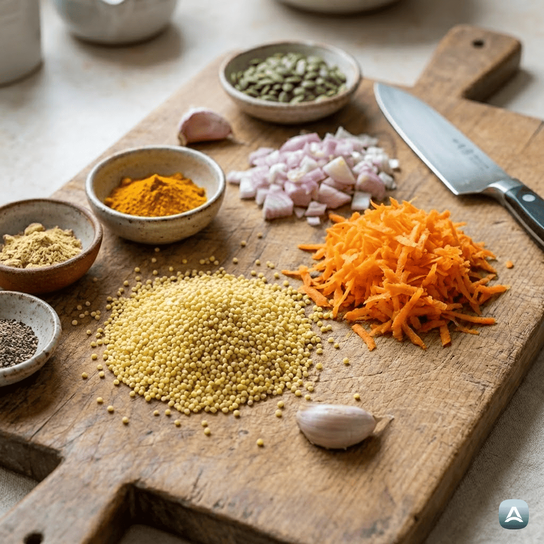 SI_Recipes_ZlataProsenaKašaSKarameliziranimKorenčkom,KurkumoInBučnimiSemeni_3