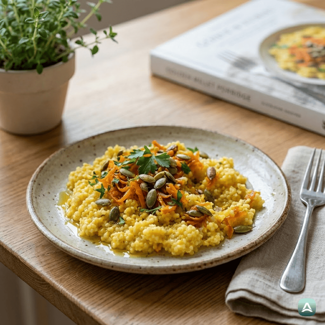 SI_Recipes_ZlataProsenaKašaSKarameliziranimKorenčkom,KurkumoInBučnimiSemeni_1