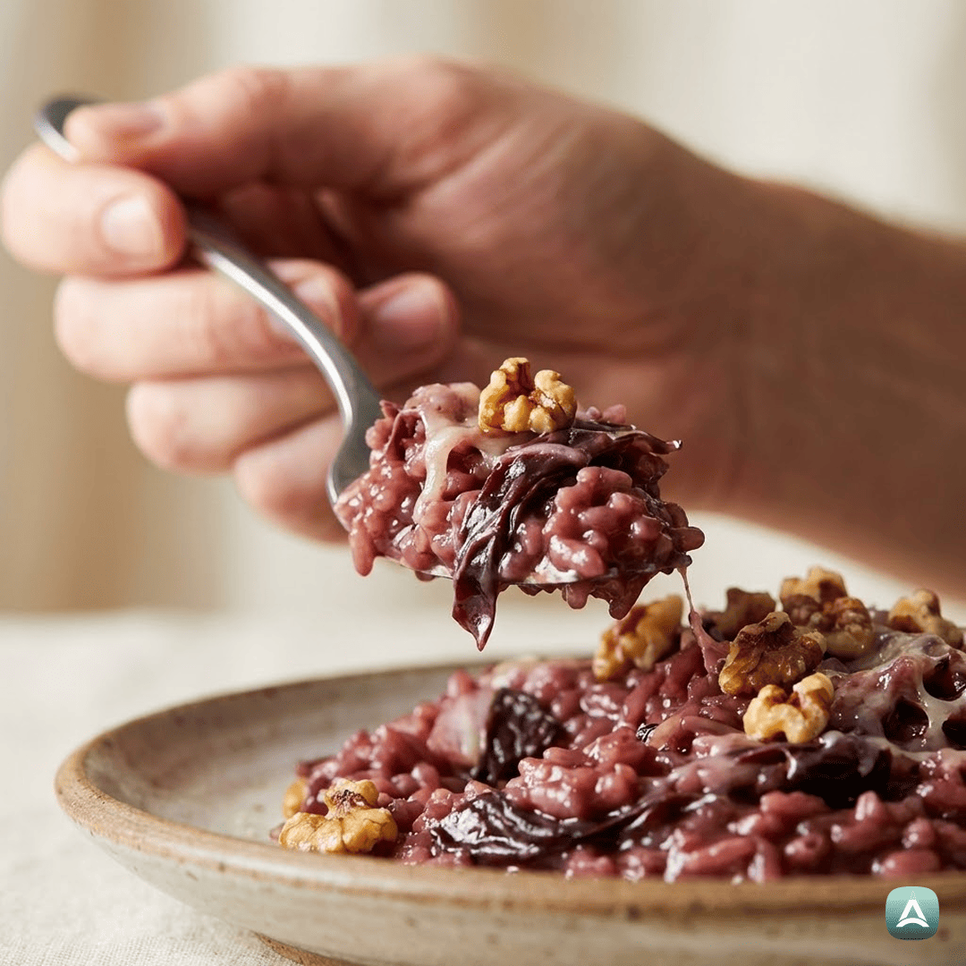 SI_Recipes_RižotaSTreviškimRadičem,RdečimVinomInHrustljavimiOrehi_2