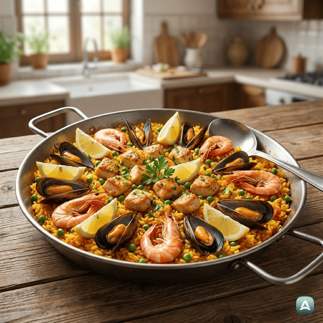 SI_Recipes_AvtentičnaŠpanskaPaellaZMorskimiSadeži,PiščancemInŽafranom_1