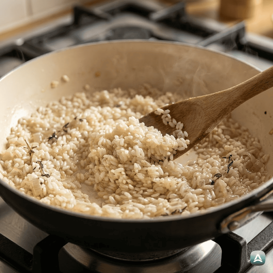 SI_Recipes_VrhunskaKremnaRižotaSPiščancem,MladimGrahomInSvežimTimijanom_4