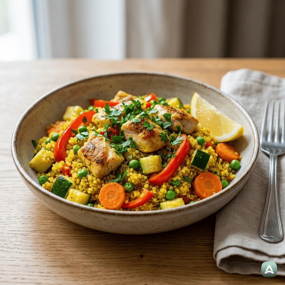 SI_Recipes_PisanaKvinojinaPonevSSočnimPiščancemInHrustljavoZelenjavo_1