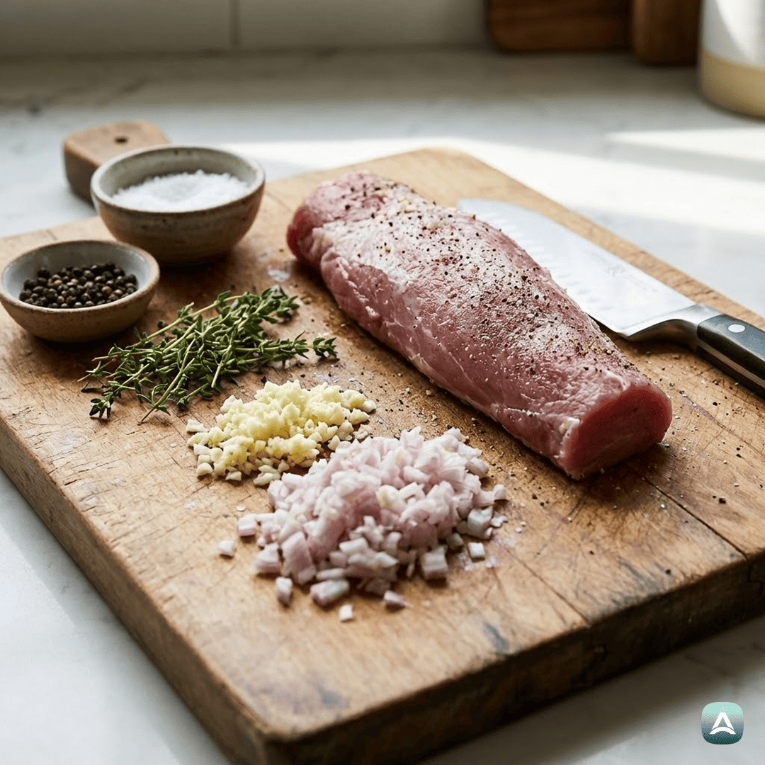 SI_Recipes_SočnaSvinjskaRibicaVBogatiGorčičniOmakiSSvežimiZelišči_3