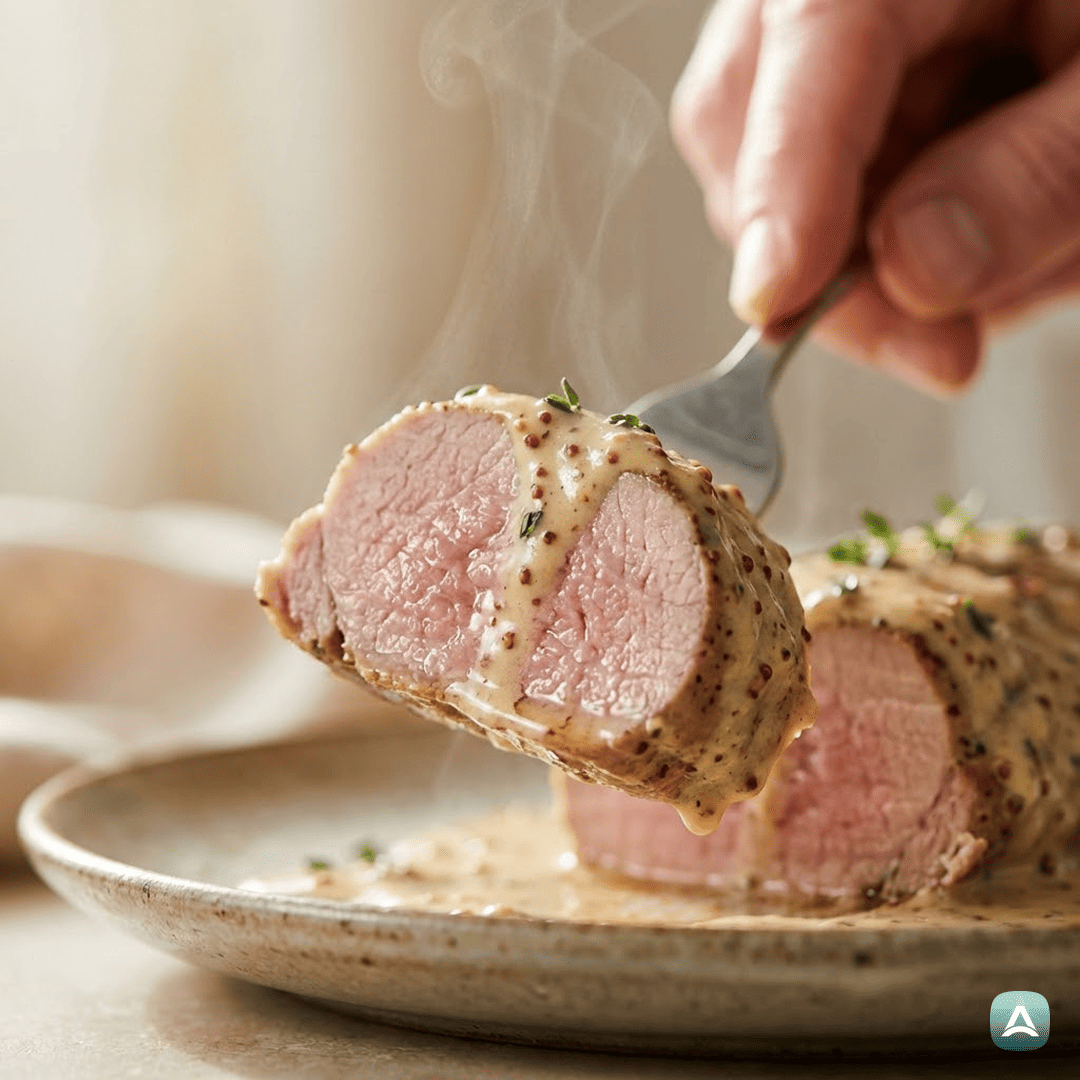 SI_Recipes_SočnaSvinjskaRibicaVBogatiGorčičniOmakiSSvežimiZelišči_2