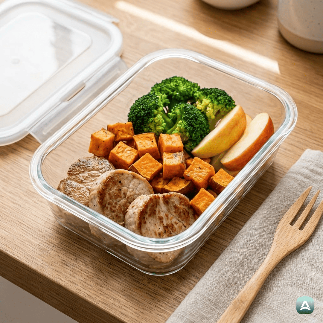 SI_Recipes_SočniSvinjskiMedaljoniSPečenimSladkimKrompirjem,BrokolijemInJabolki_6