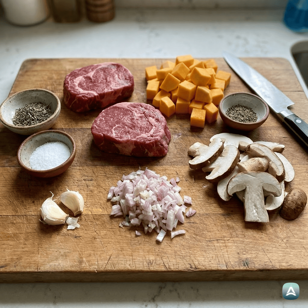 SI_Recipes_GovejiZrezkiZDivjimiJurčkiInPečenoMaslenoBučo_3