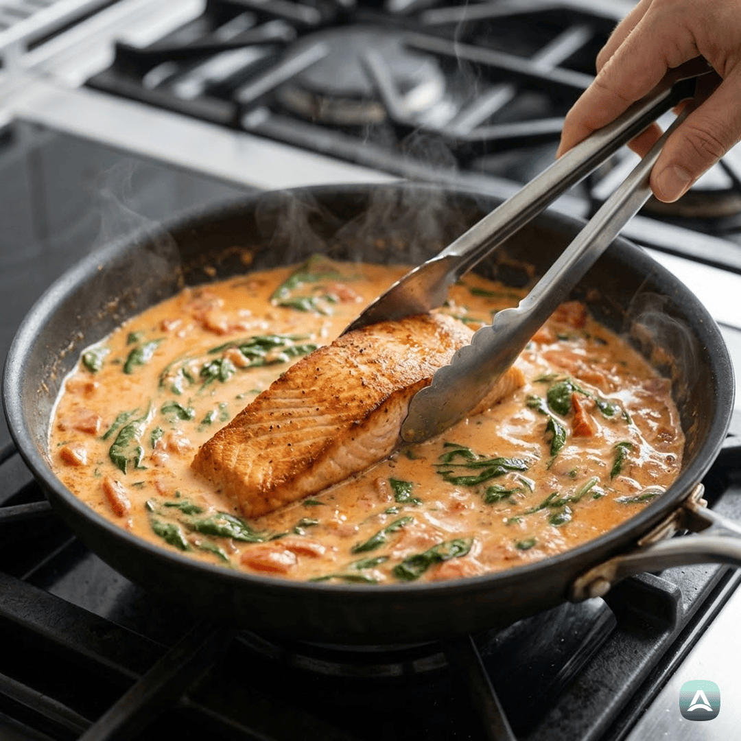 SI_Recipes_SočenLososPoToskanskoVKremniOmakiSŠpinačoInSušenimiParadižniki_5