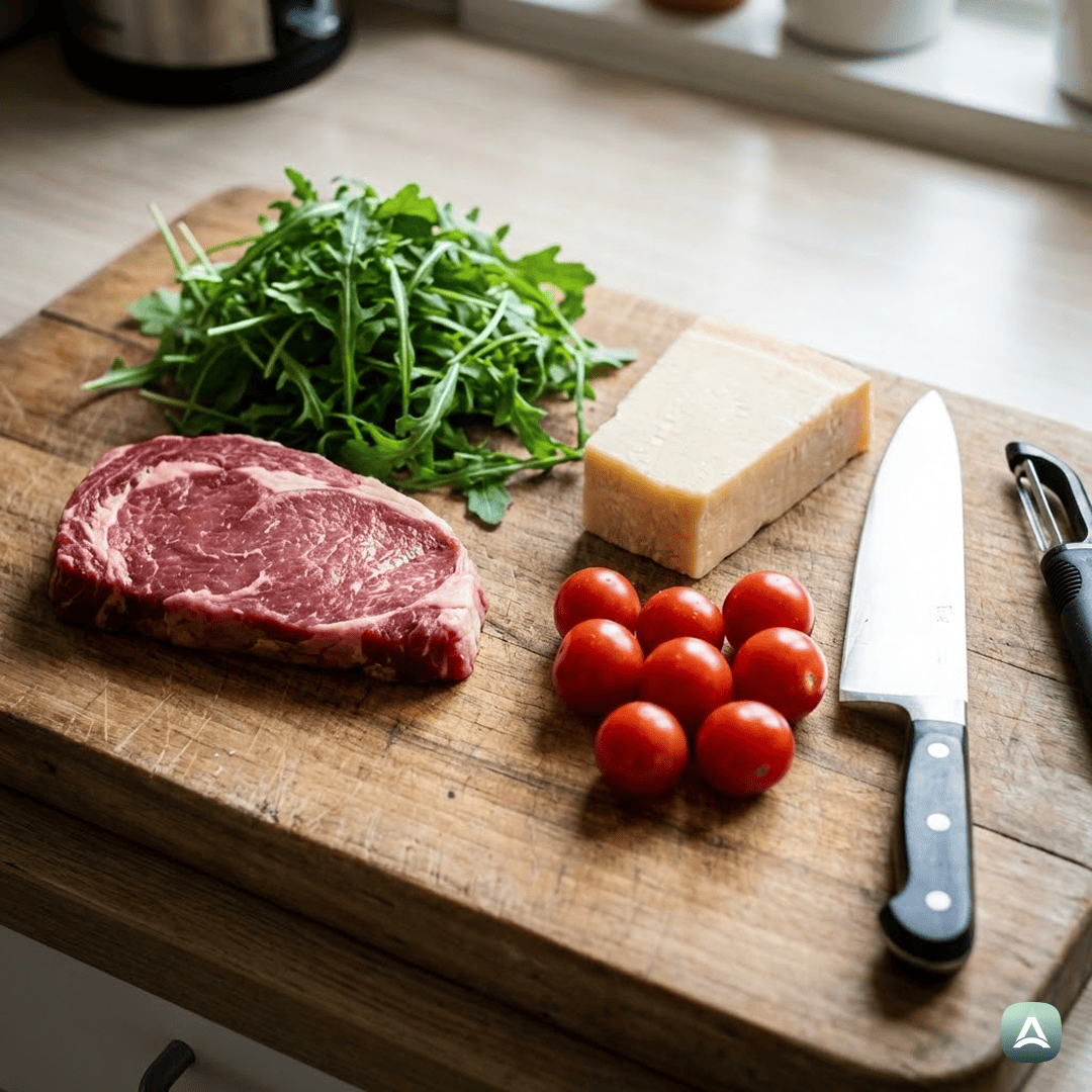 SI_Recipes_PopolnaSteakTagliataZRukolo,ČešnjevciInLističiParmezana_3