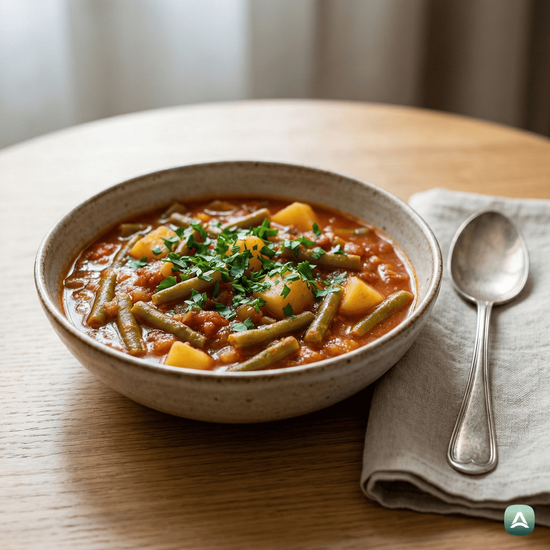 SI_Recipes_StročjiFižolVOmakiSParadižnikomInŠetrajem_1