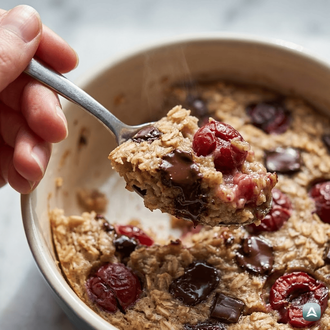 SI_Recipes_PečenaOvsenaKašaZVišnjamiInKoščkiTemneČokolade_2