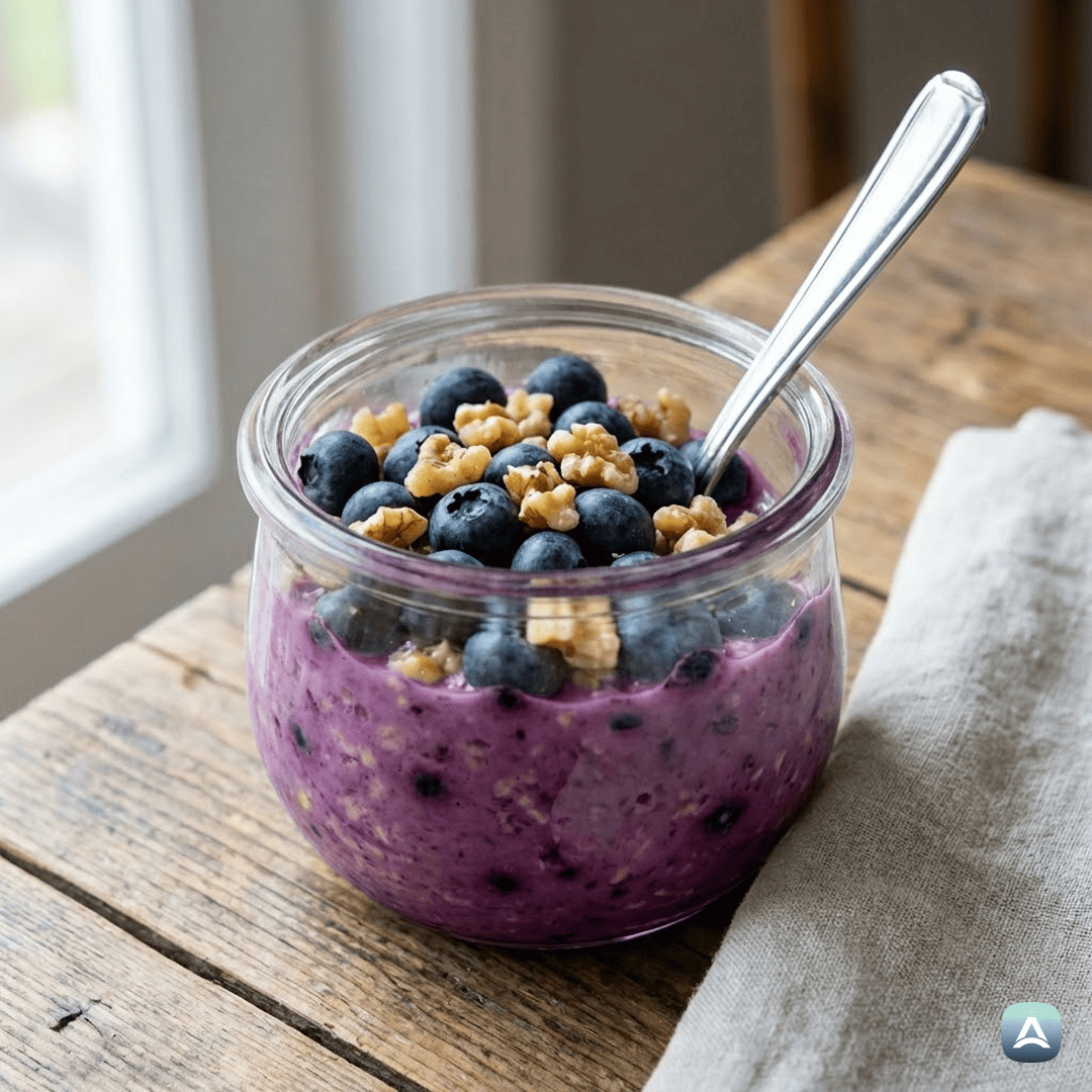 SI_Recipes_BorovničeviOvseniKosmičiČezNočZGrškimJogurtomInLimono_1