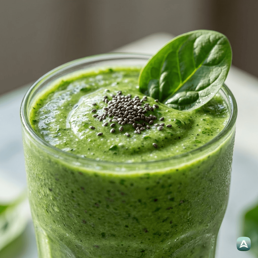 SI_Recipes_OsvežilenZeleniSmutiSŠpinačo,MangomInChiaSemeni_2