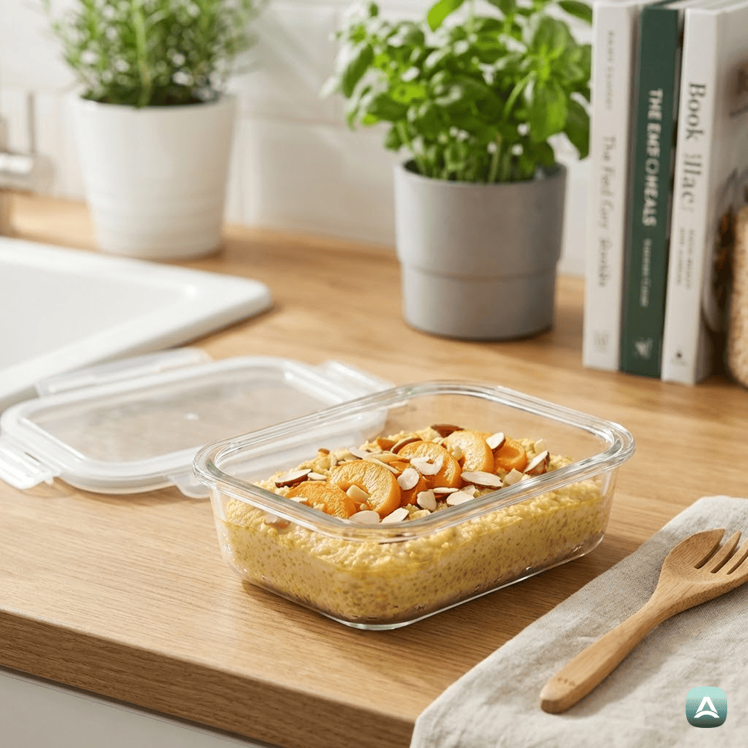 SI_Recipes_PečenaProsenaKašaZMarelicamiInMandlji_6