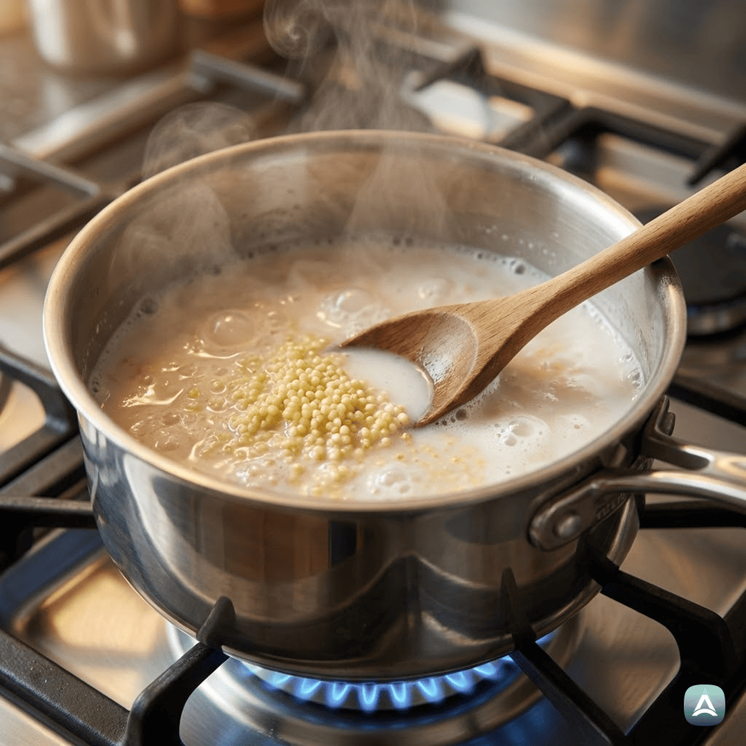 SI_Recipes_PečenaProsenaKašaZMarelicamiInMandlji_5