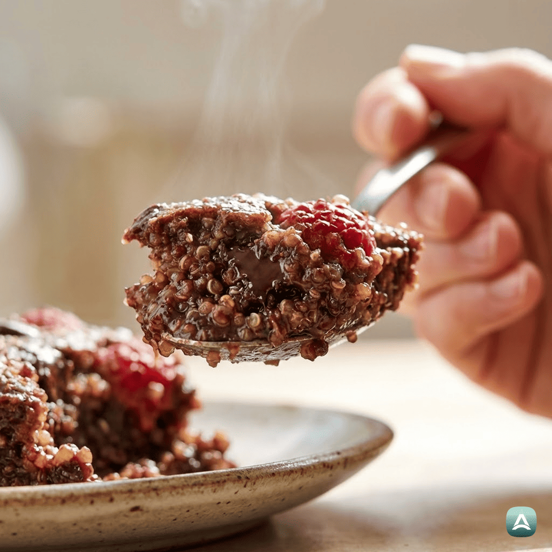 SI_Recipes_PečenaČokoladnaKvinojaZMalinamiInLešniki_2