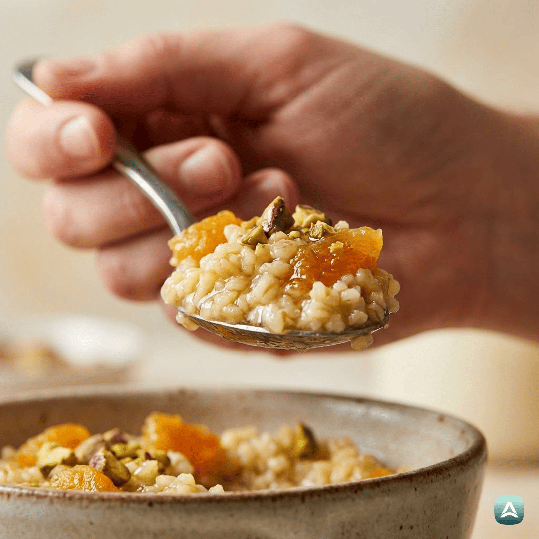 SI_Recipes_KremniBulgurNaMlekuZMedom,MarelicamiInPistacijami_2