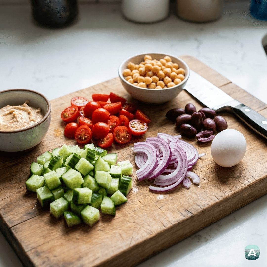 SI_Recipes_BeljakovinskaMediteranskaHumusSkledaSČičerikoInJajcem_3