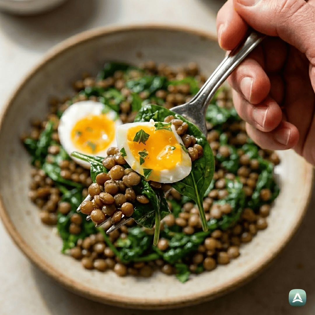 SI_Recipes_HranljivaMediteranskaSkledaZLečo,MladoŠpinačoInJajci_2