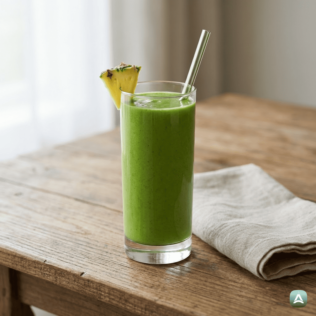 SI_Recipes_OsvežilenTropskiSmutiSŠpinačo,AnanasomInIngverjem_1