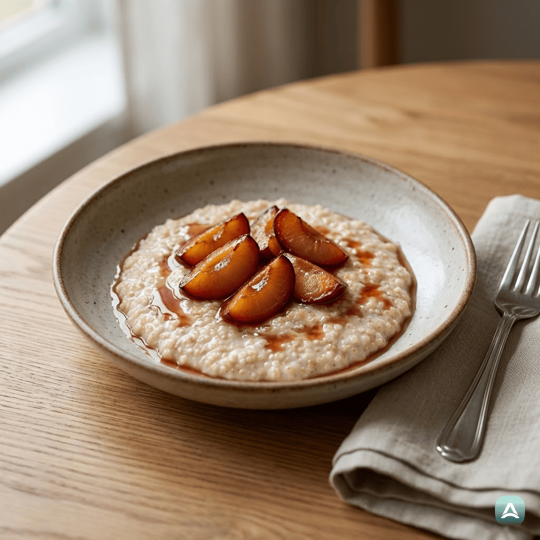 SI_Recipes_KvinojinaKašaZIngverjem,LimonoInPečenimiSlivami_1