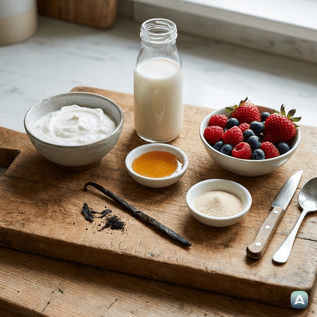 SI_Recipes_OsvežilnaJogurtovaPanakotaZVanilijoInJagodičevjem_3