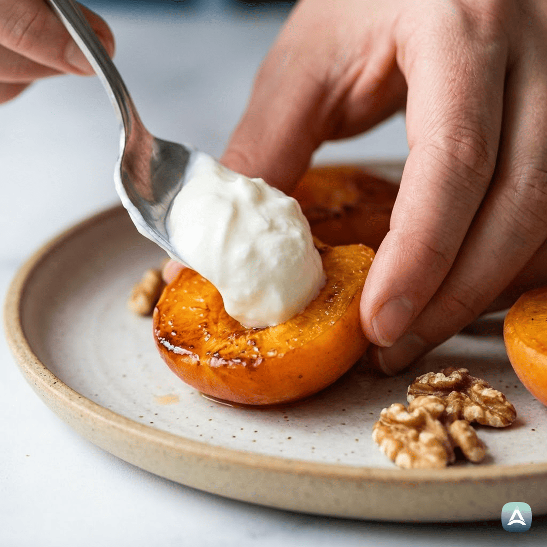 SI_Recipes_KarameliziranePečeneMareliceZGrškimJogurtomInHrustljavimiOrehi_5