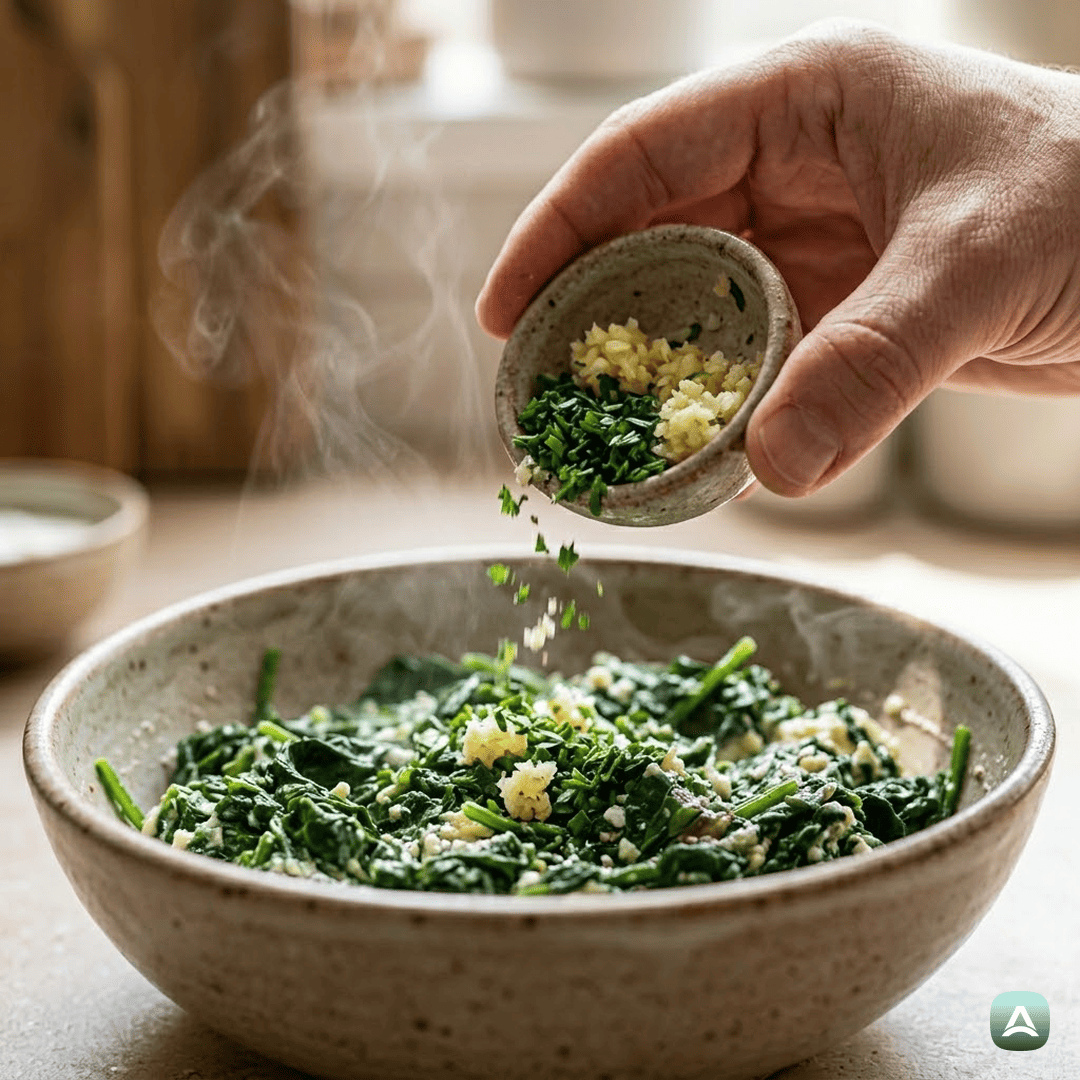 SI_Recipes_HrustljaviŠpinačniZvitkiSČesnomInGrškimJogurtom_5