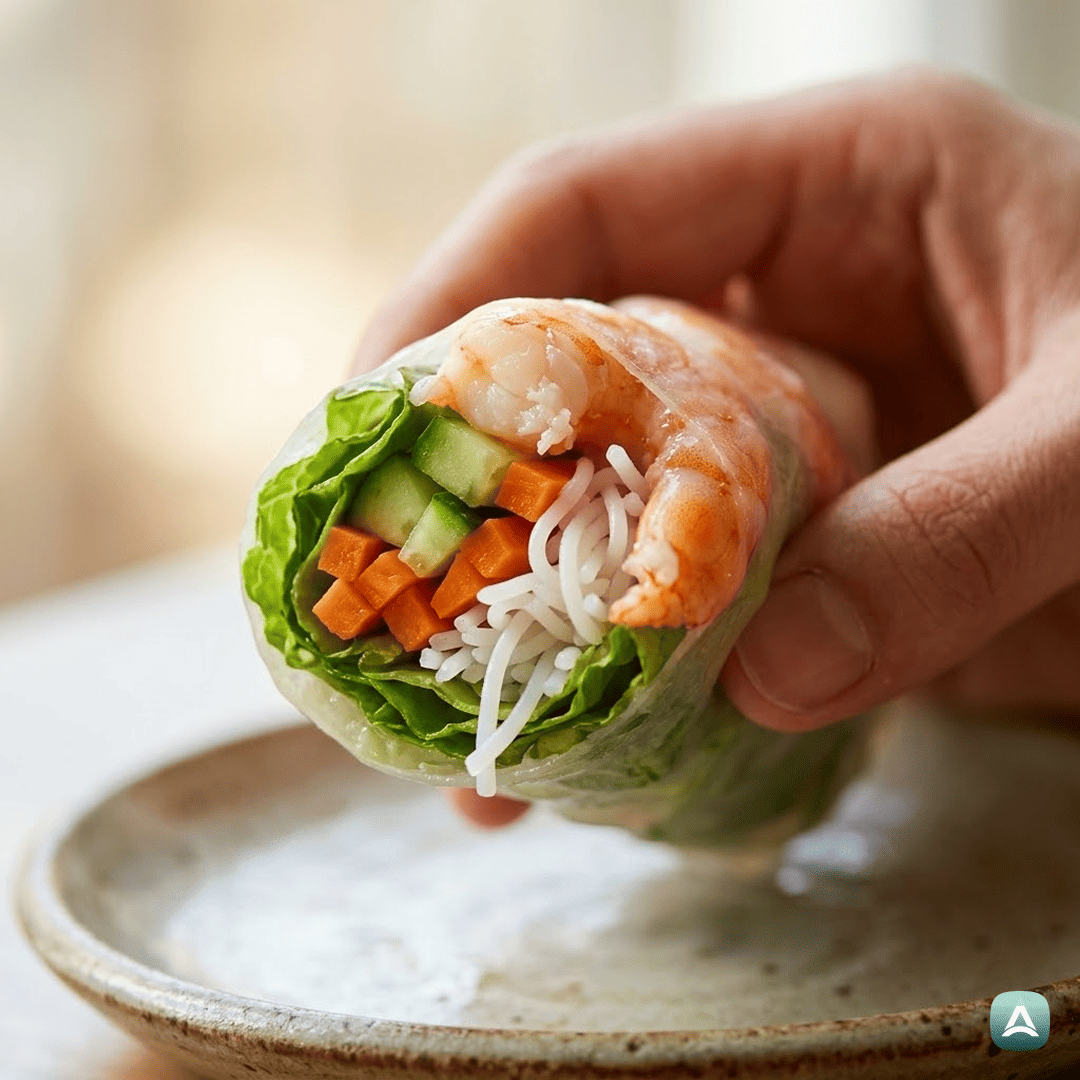 SI_Recipes_SvežiVietnamskiZvitkiSKozicamiInKremnoArašidovoOmako_2