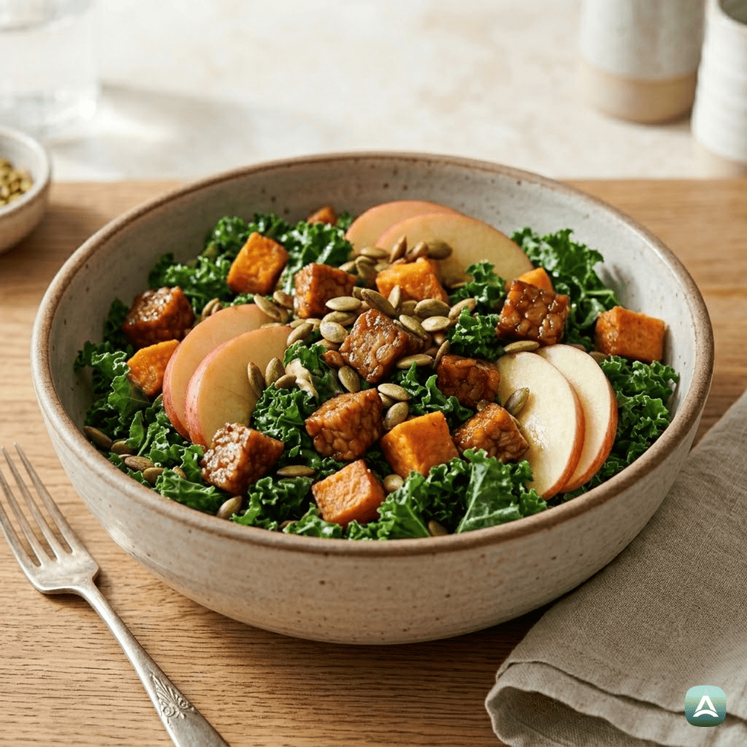 SI_Recipes_ToplaJesenskaSolataSTempehom,SladkimKrompirjemInJavorjevimPrelivom_1