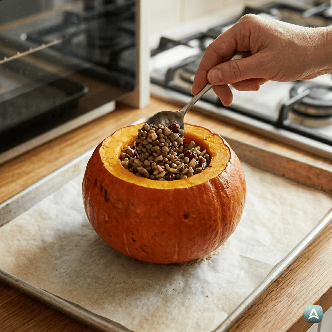 SI_Recipes_ZeliščnaPolnjenaHokaidoBučaZLečo,OrehiInBrusnicami_5