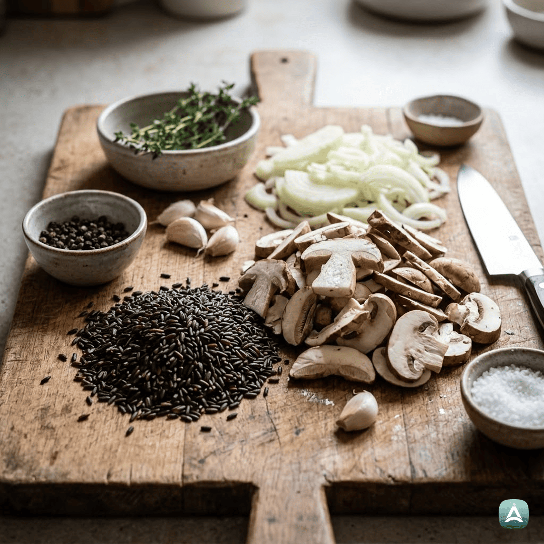 SI_Recipes_HrustljavČrniRižZDivjimiGobamiInKarameliziranoČebulo_3