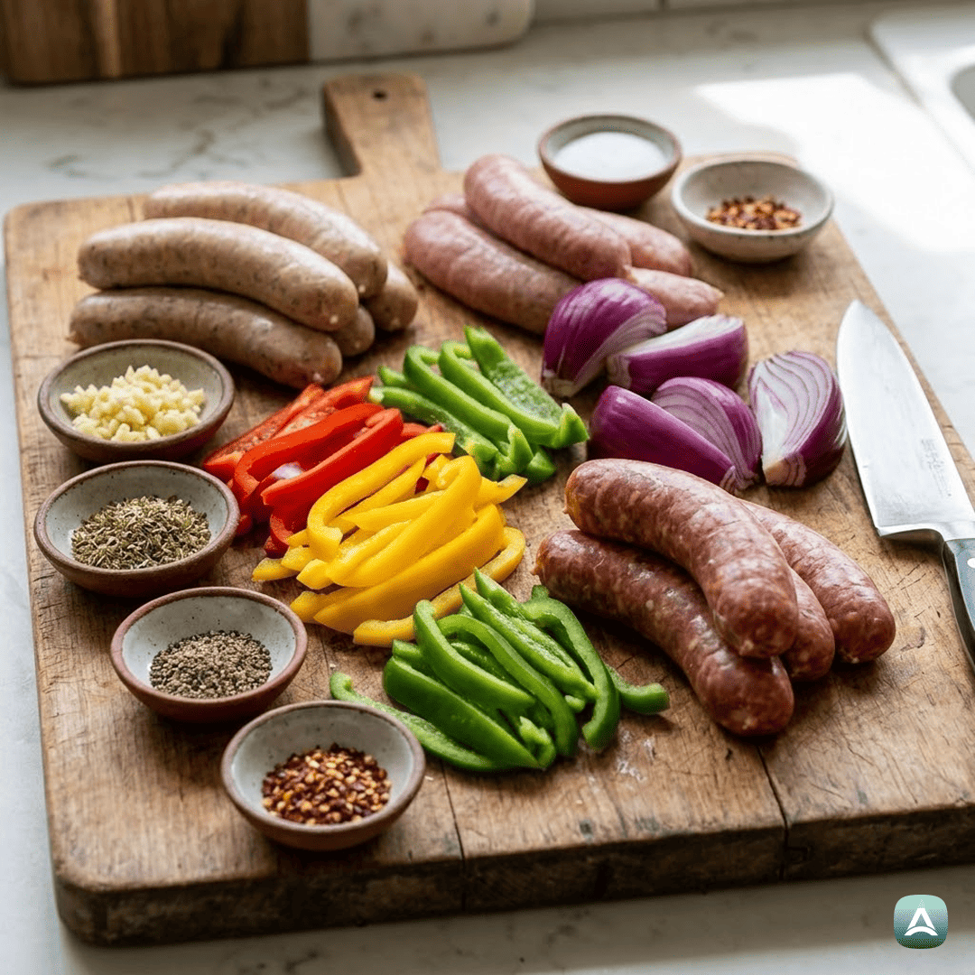 SI_Recipes_SočnaKlobasaInPisanaPaprikaIzPekačaZBalzamičnimPridihom_3