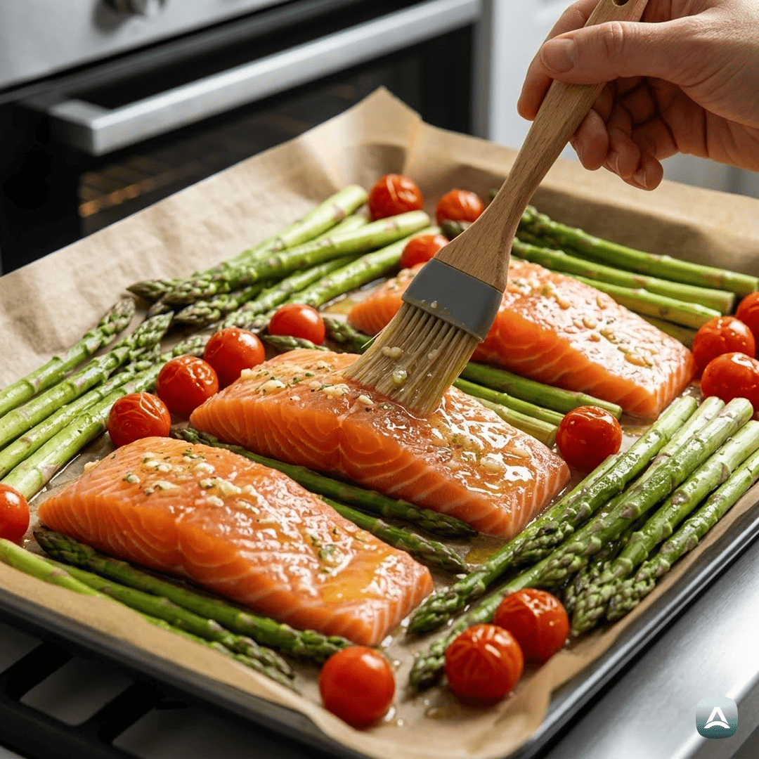 SI_Recipes_SočenLososSŠpargljiInČešnjevimParadižnikomIzPečice_4