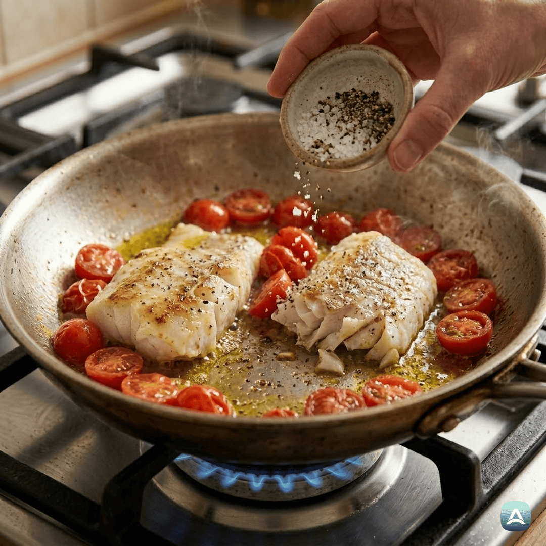 SI_Recipes_PečenaTrskaZDomačoOlivnoTapenadoInMediteranskoZelenjavo_4