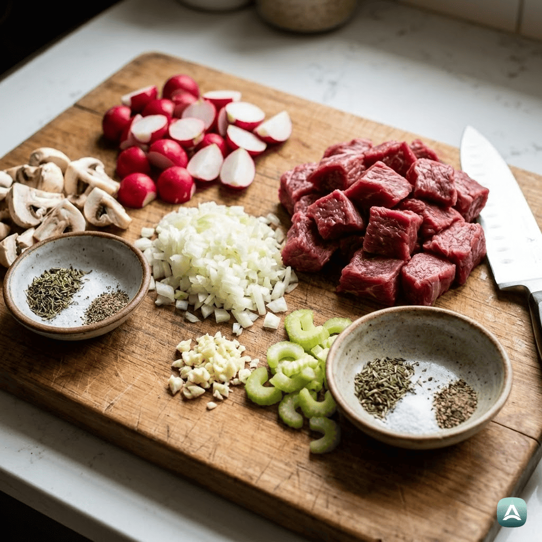 SI_Recipes_BogataGovejaEnolončnicaZRedkvicamiInSvežimiZelišči_3