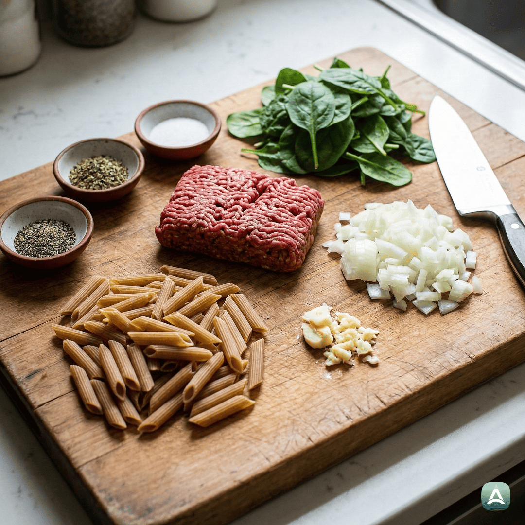 SI_Recipes_PečeneTestenineZZelenjavoInPustimMesom_2