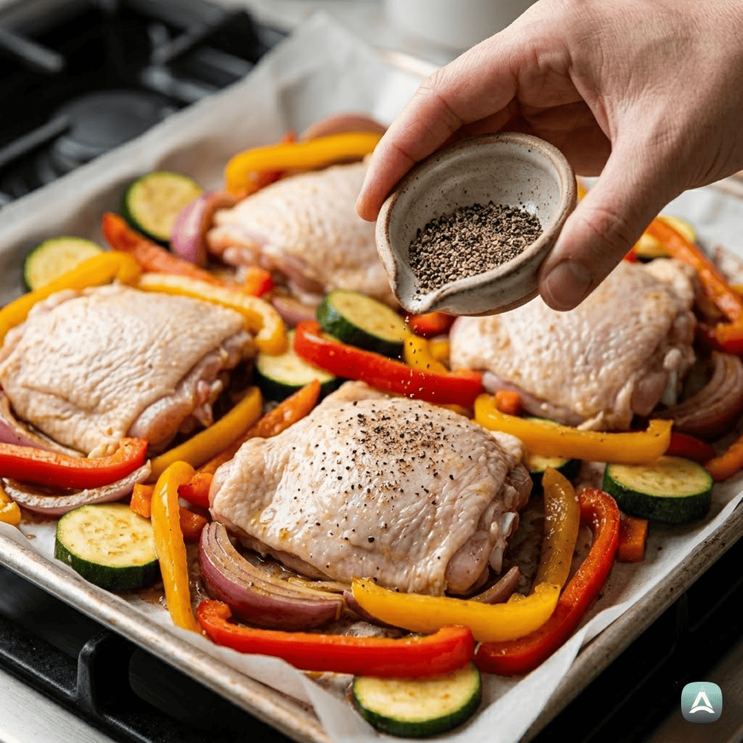 SI_Recipes_SočnaPiščančjaStegnaZMavričnoZelenjavoIzEnegaPekača_5